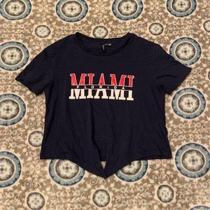 Stylish front tie tee shirt